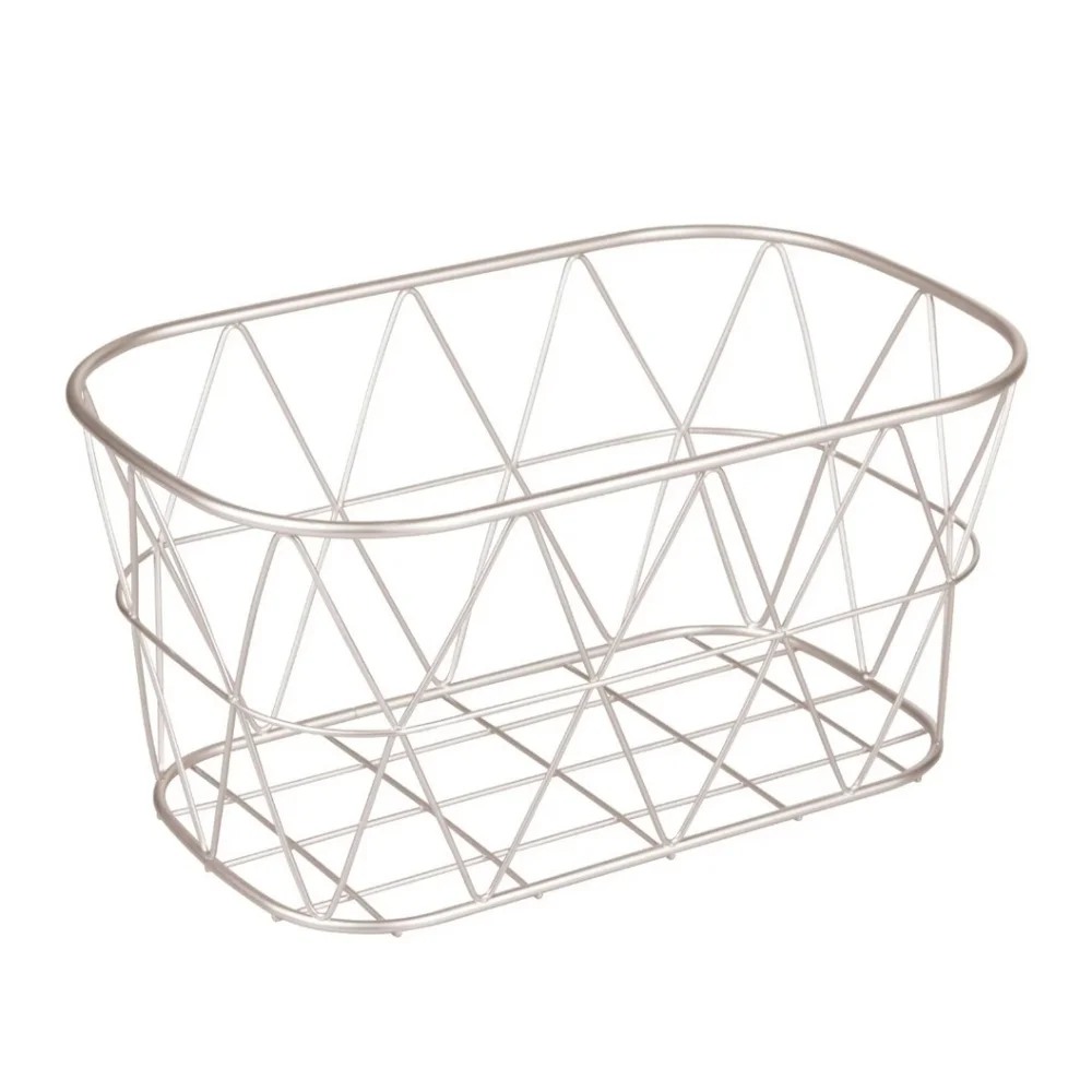 BETTER HOMES and GARDENS Small Bathroom Satin Steel Wire Silver Storage …